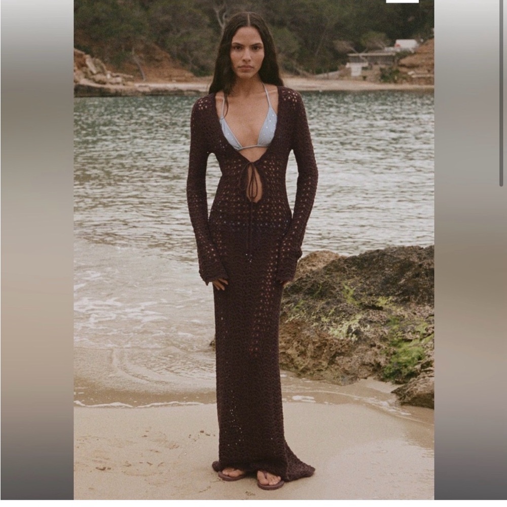 Mango Crochet Maxi Dress